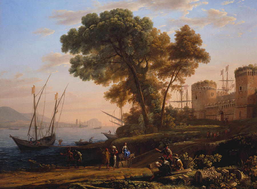An Artist Studying from Nature Painting by Claude Lorrain
