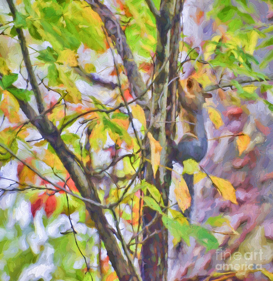An Autumn Climb Painting by Kerri Farley