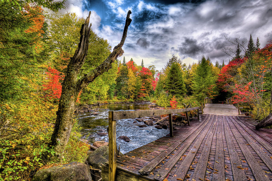 An Autumn Day at Indian Rapids Photograph by David Patterson