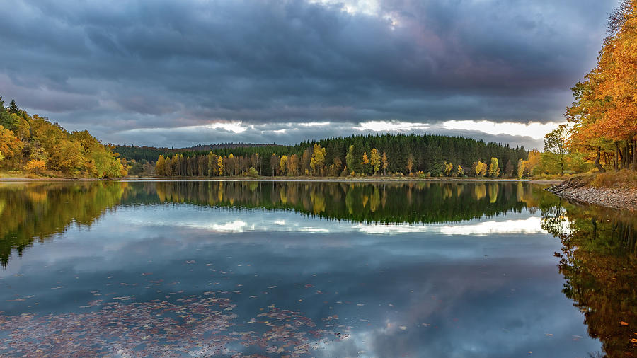 An Autumn Evening At The Lake Photograph