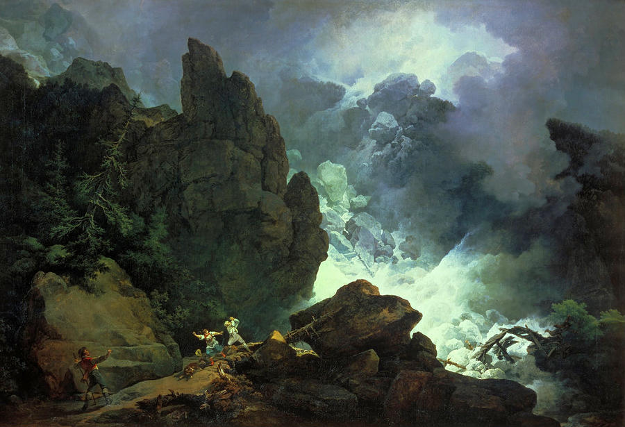 An Avalanche in the Alps Painting by Philip James de Loutherbourg An Avalanche in the Alps Painting by Philip James de Loutherbourg