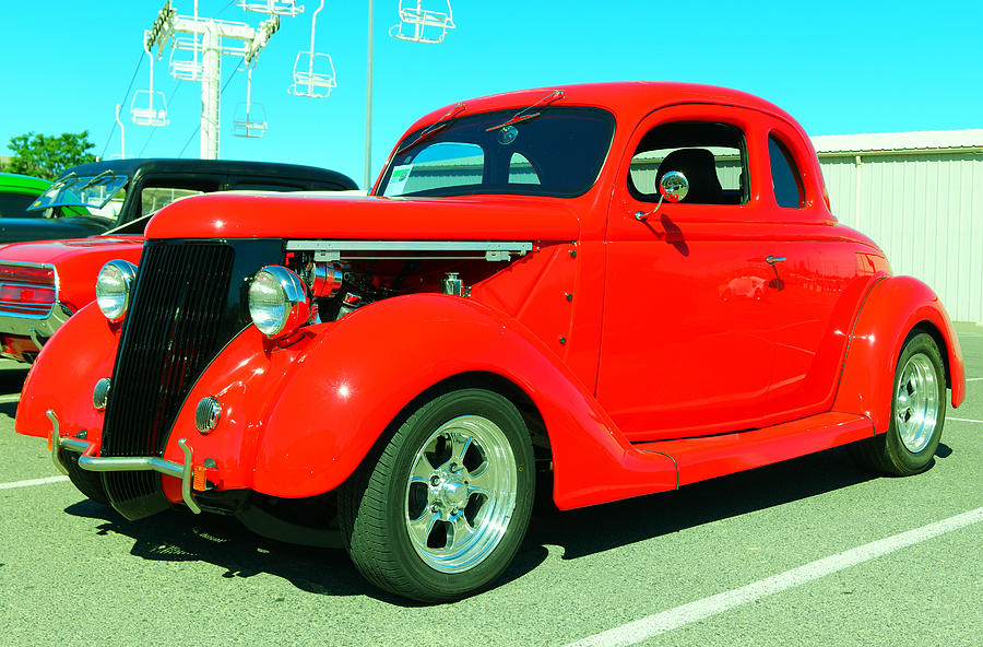 An awesome red Hot Rod Photograph by Jeff Swan