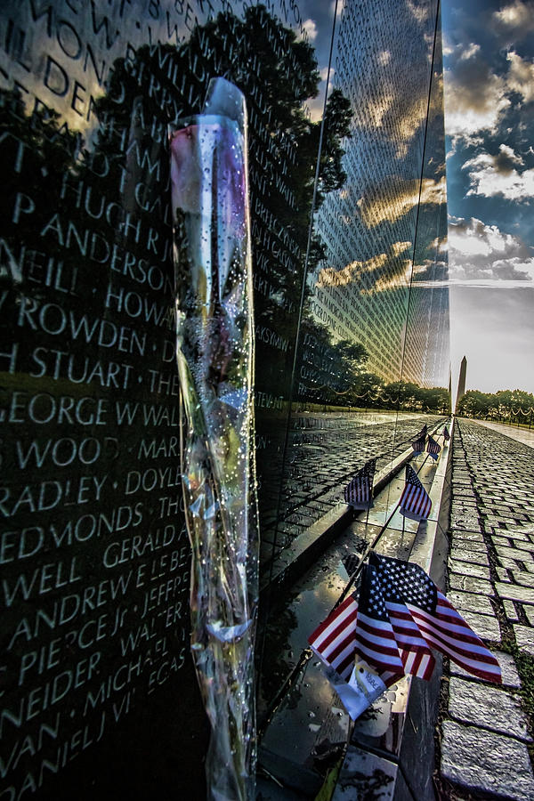An early morning look at Vietnam Veterans Memorial Photograph by Sven Brogren
