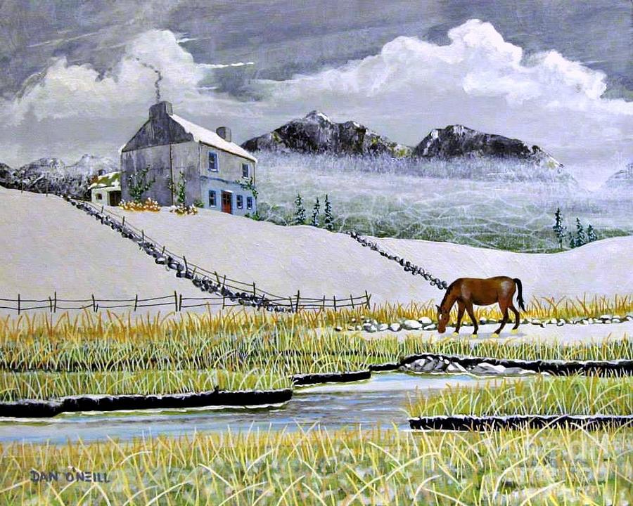 An Early Snow in Connemara, Ireland Painting by Dan ONeill