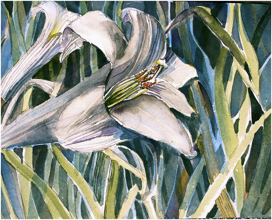 Lily Painting - An Easter Lily by Mindy Newman