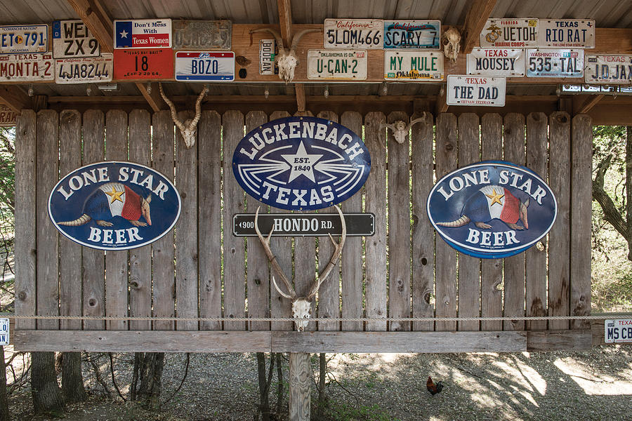 An eclectic display in Luckenbach Photograph by Carol M Highsmith