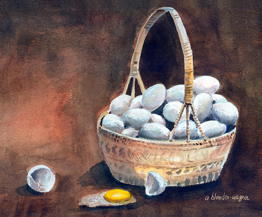 An Egg Mishap Mixed Media by Arline Wagner