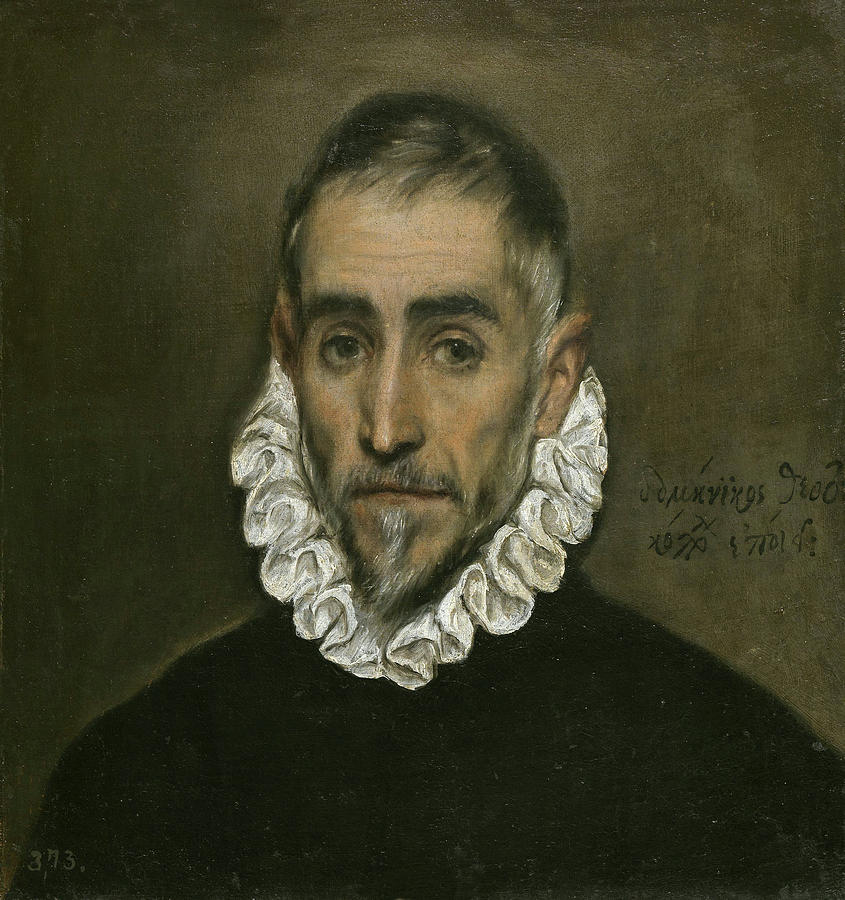 El Greco Painting - An Elderly Gentleman by El Greco