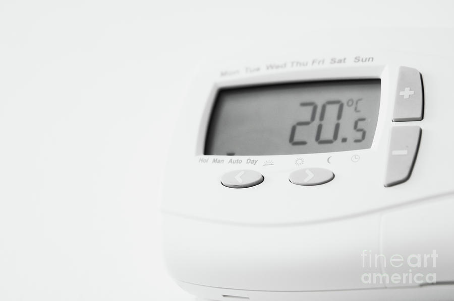 An electric thermostat Photograph by Tom Gowanlock