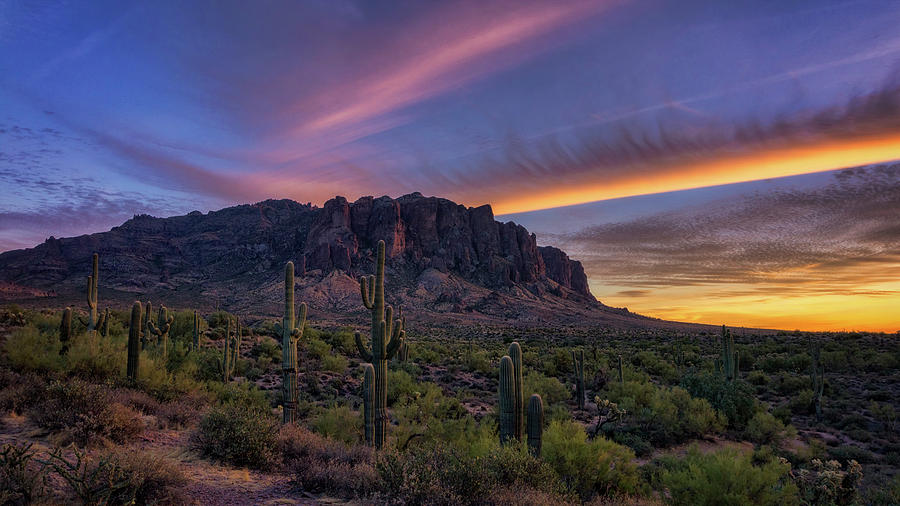 An Enchanting Evening in the Superstitions  Photograph by Saija Lehtonen