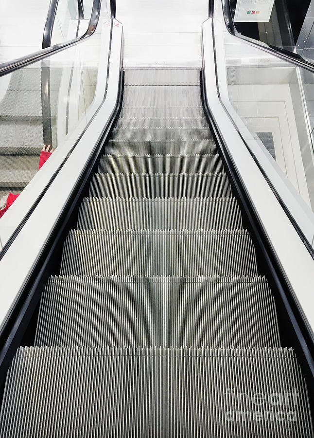 An escalator Photograph by Tom Gowanlock