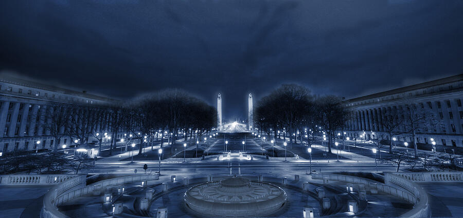 Architecture Photograph - An Evening at the Capitol by Shelley Neff