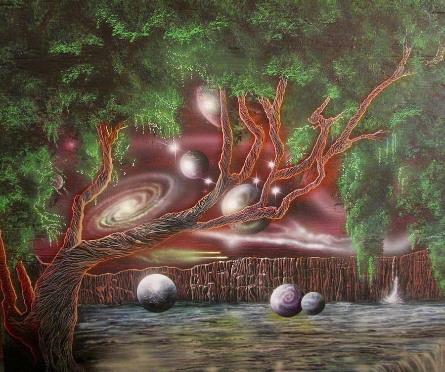 Surrealism Painting - An Evening at the Gorge by Sam Del Russi