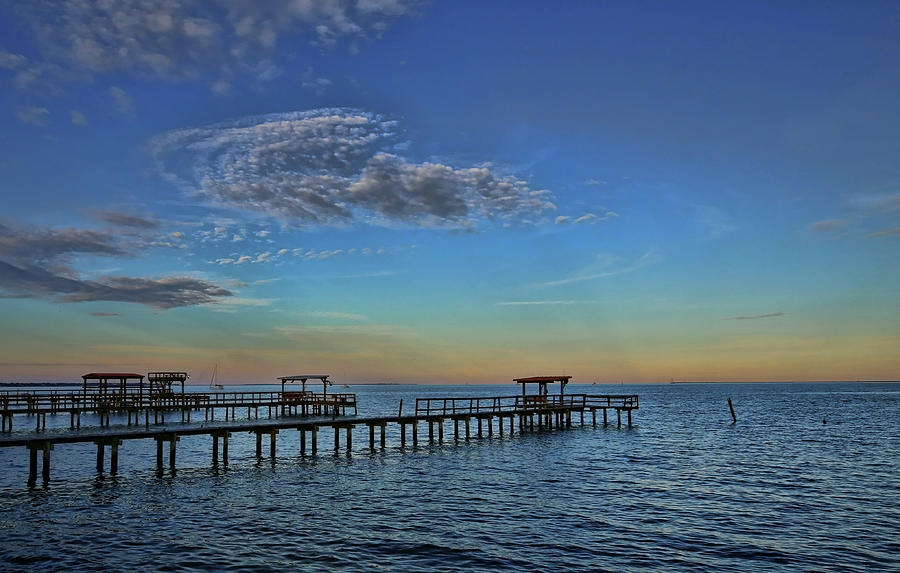 An Evening in Kemah Pastel Colors Photograph by Judy Vincent