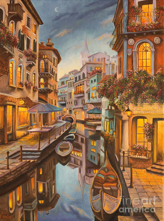 An Evening in Venice Painting by Charlotte Blanchard