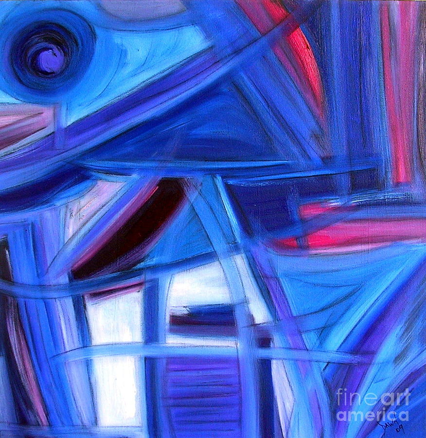 Abstract Painting - An Evening Out by Dawn Hough Sebaugh