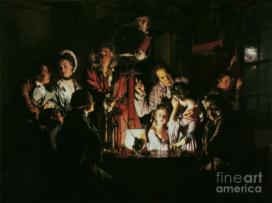 Joseph Wright Of Derby Painting - An Experiment on a Bird in the Air Pump by Joseph Wright of Derby
