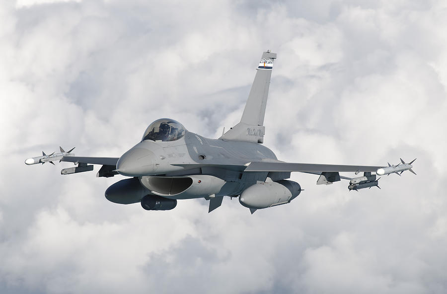 An F-16 From The Colorado Air National Photograph by Giovanni Colla