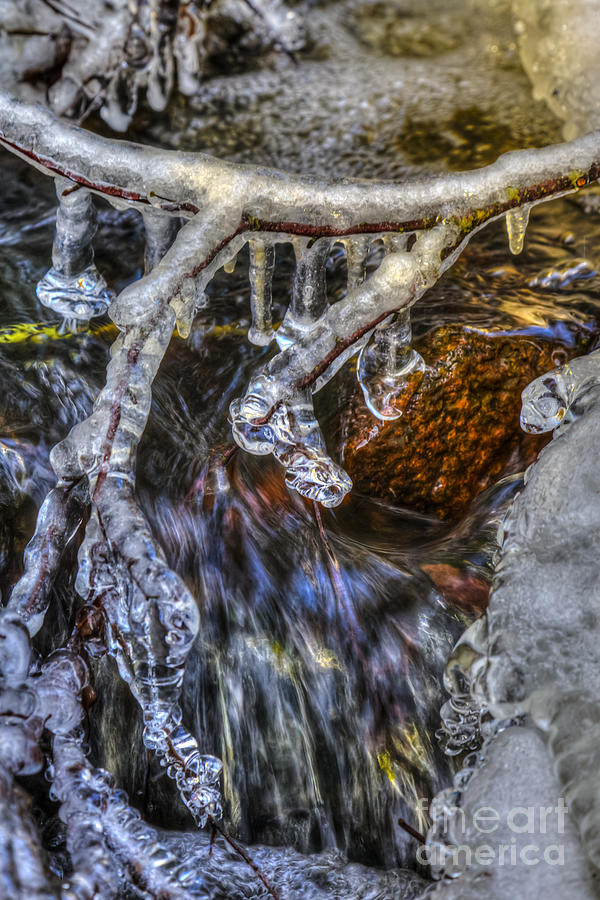Nature Photograph - An icy creek by Veikko Suikkanen