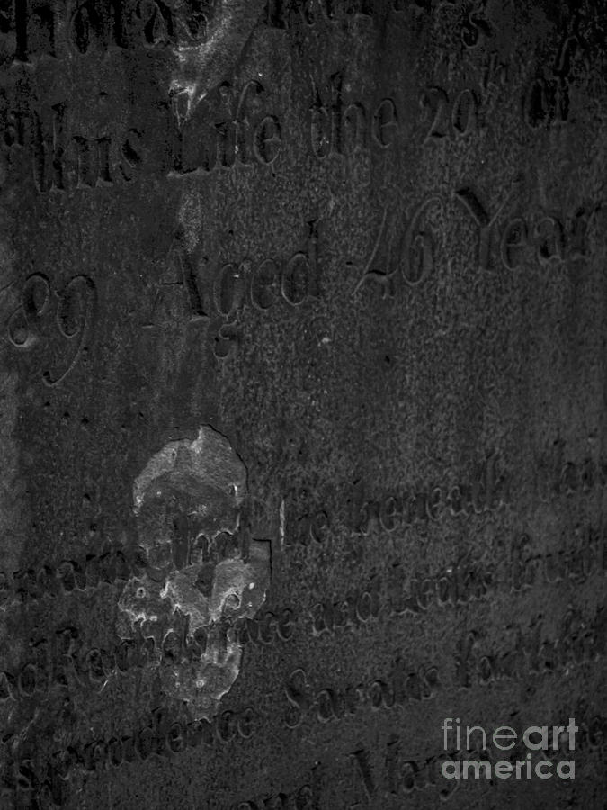 An image of Death on a Headstone Photograph by James Aiken