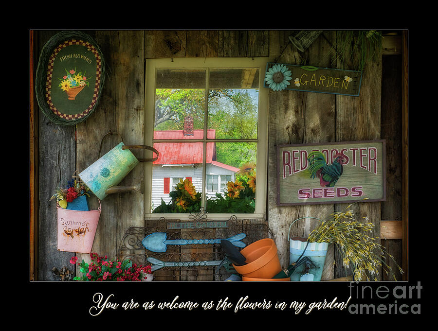 An Inviting Garden Shed Poster Photograph by Priscilla Burgers