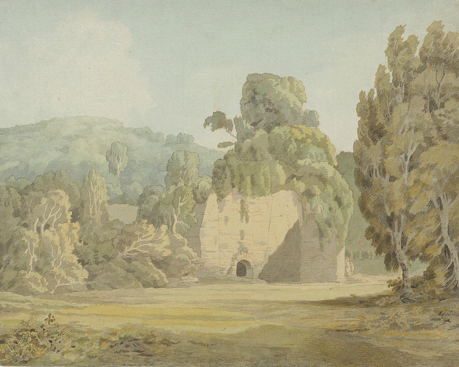 An Ivy Covered Ruin Painting by Francis Towne
