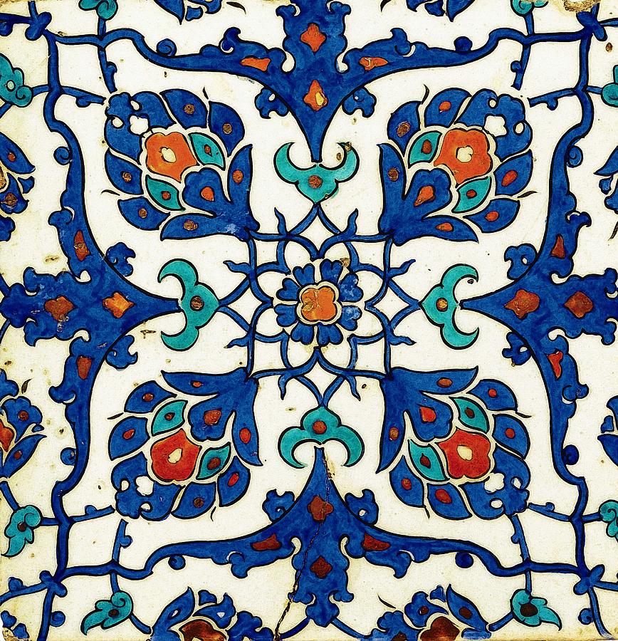 An Iznik Polychrome Tile Turkey Circa By Adam Asar No A