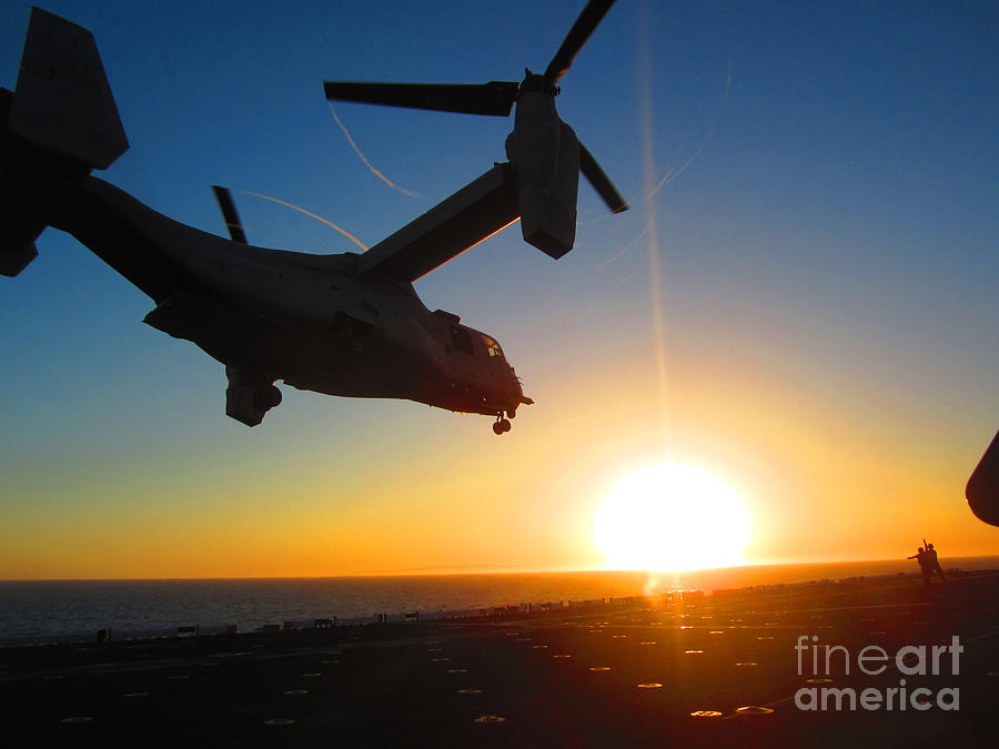 An MV-22 Osprey tilt-rotor aircraft Painting by Celestial Images