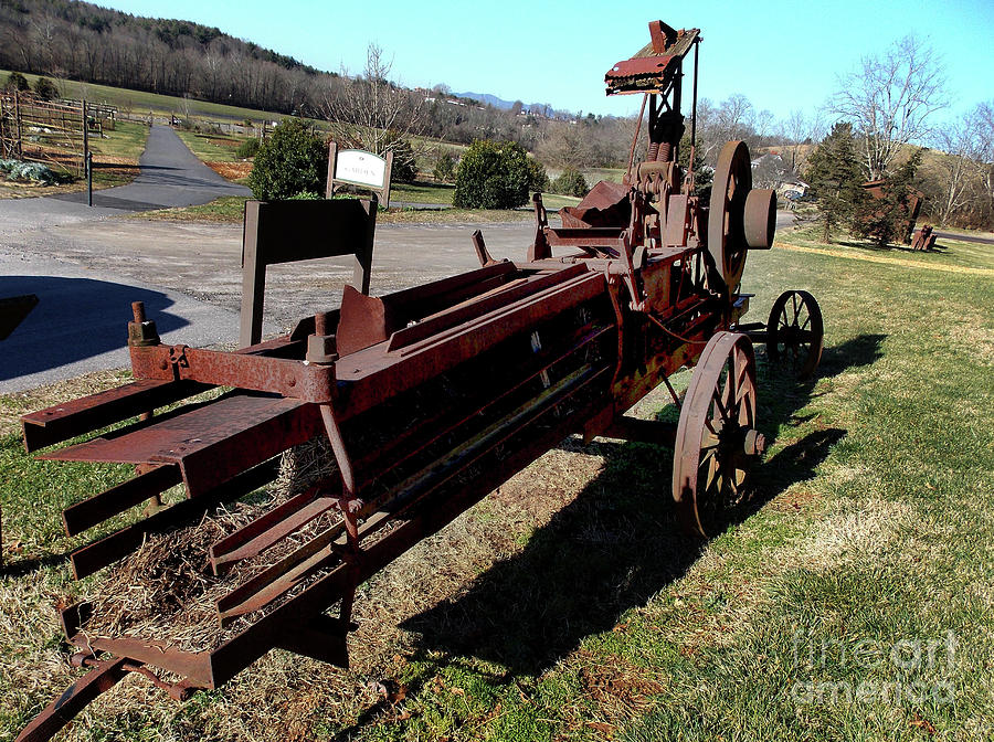 City Photograph - An Old Hay Baler by Skip Willits