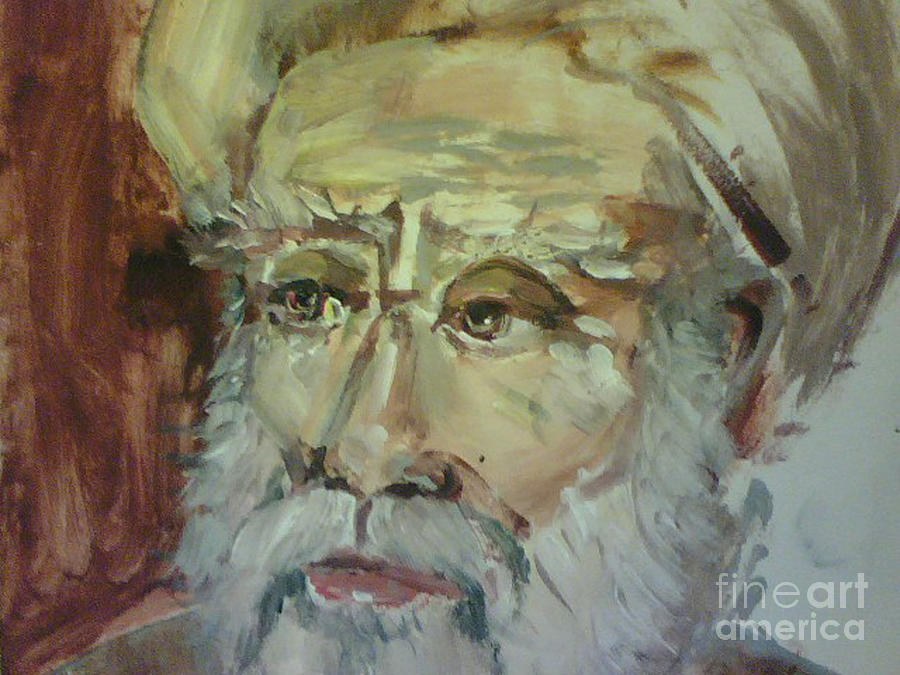 An Old Man Painting by Hasmig Mouradian | Fine Art America