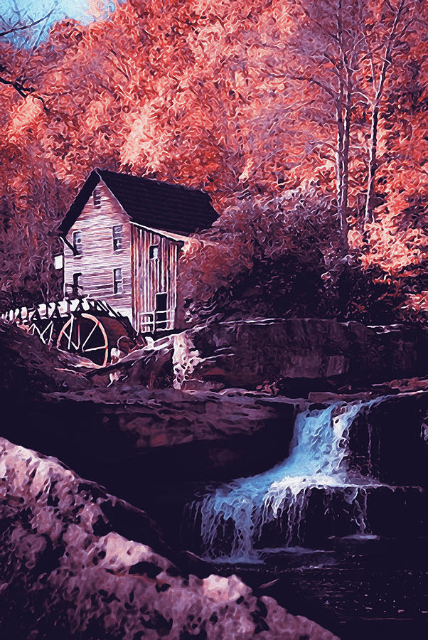 An old watermill - 04 Painting by AM FineArtPrints