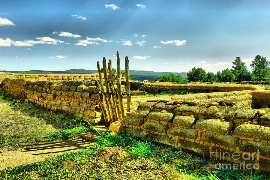 An old wooden gate at the Pecos mission Photograph by Jeff Swan