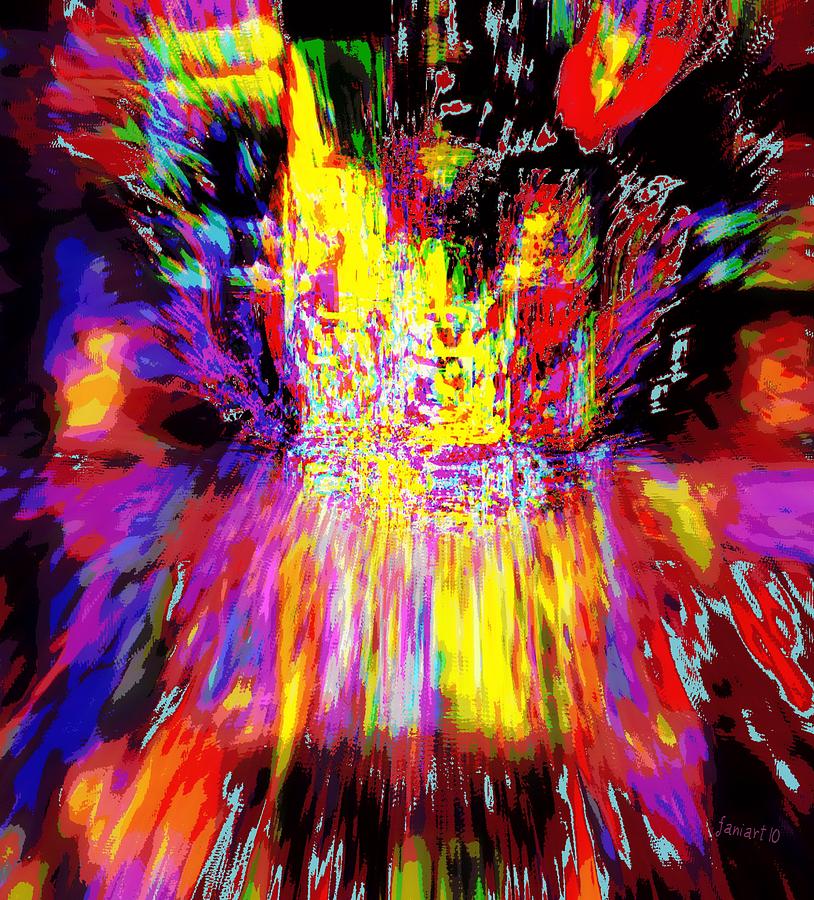 Colorful Digital Art - An Optical Effect by Fania Simon