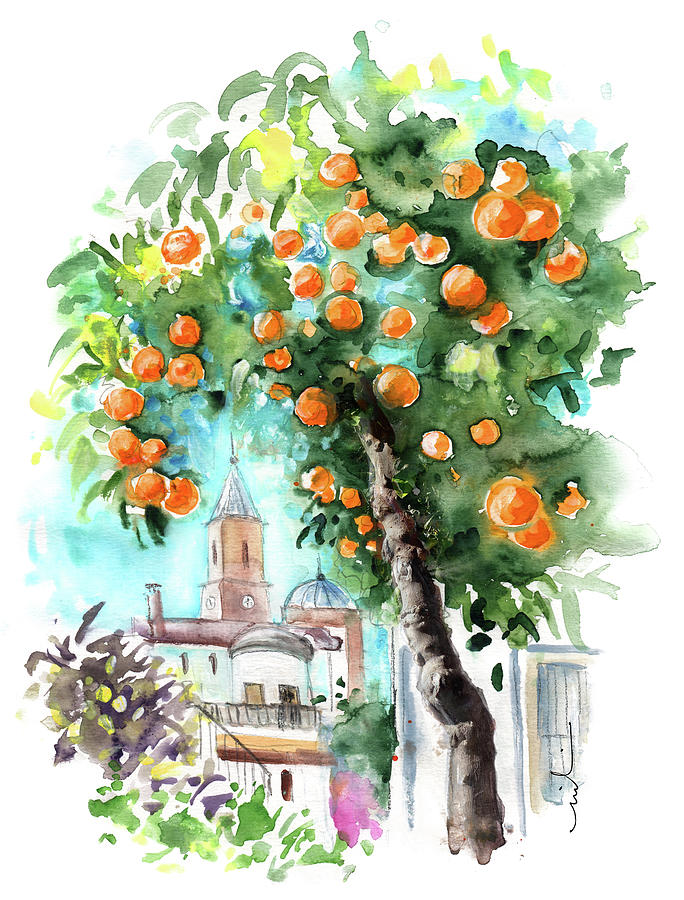 An Orange Tree In Andalucia Painting by Miki De Goodaboom