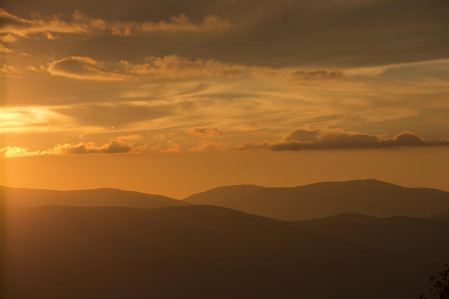 An orange Vermont sunset Photograph by Vance Bell