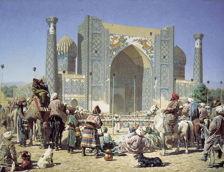 An orientalist nineteenth century Russian Painting by Eastern Accents