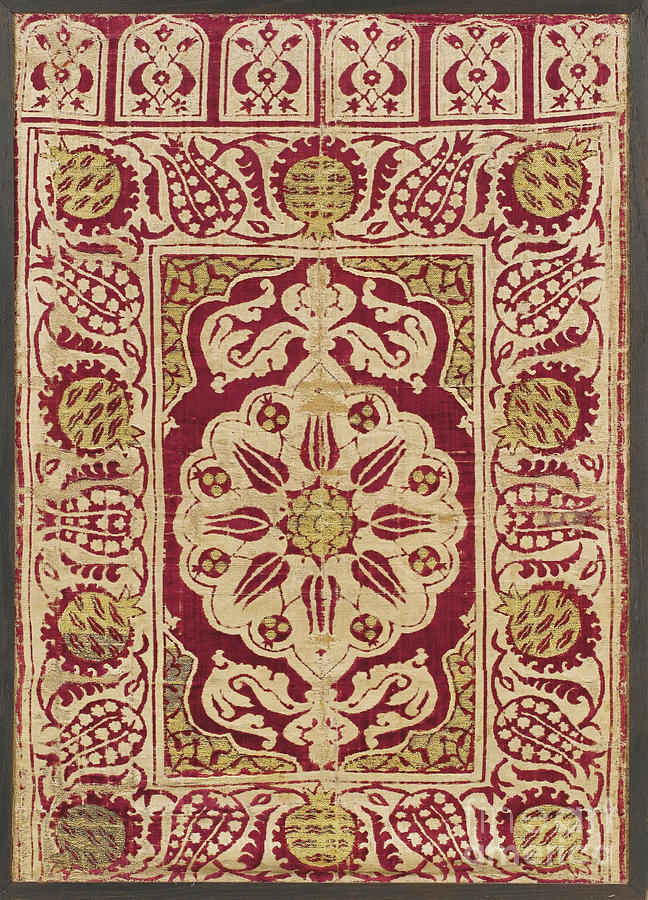 An Ottoman voided velvet and metal-thread Painting by Celestial Images