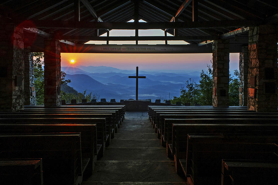 Chapel Photograph - An Outdoor Mountain Chapel Symmes Chapel aka Pretty Pla...