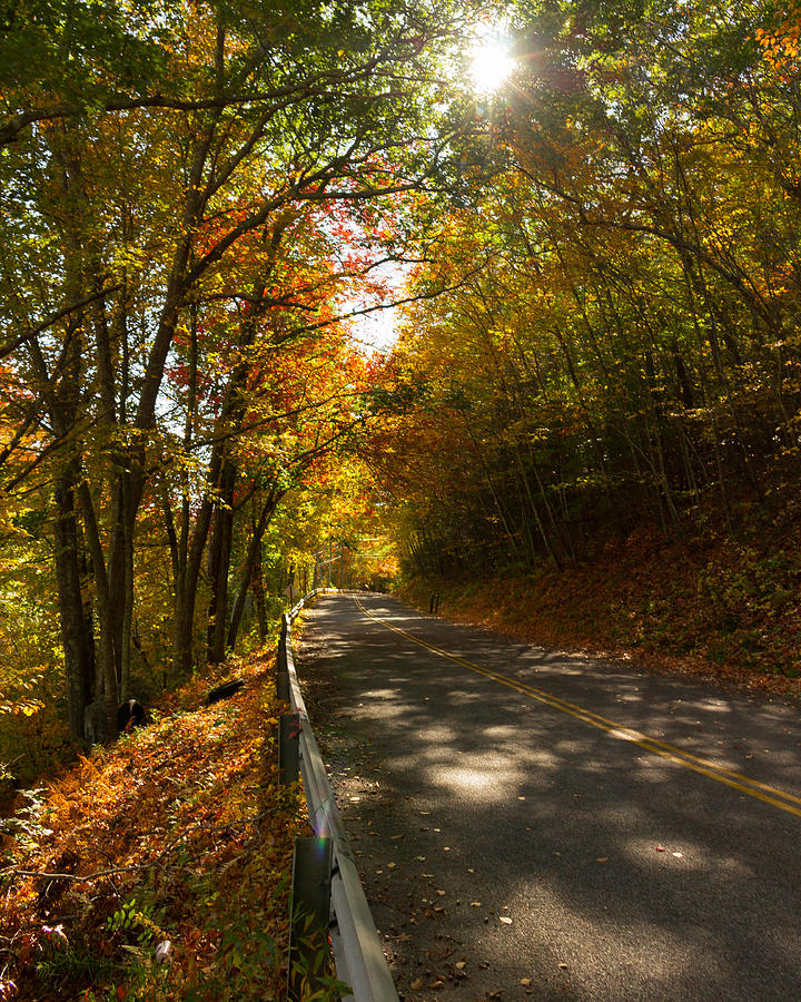 An Unexpected Autumn Road Photograph by Kirkodd Photography Of New England