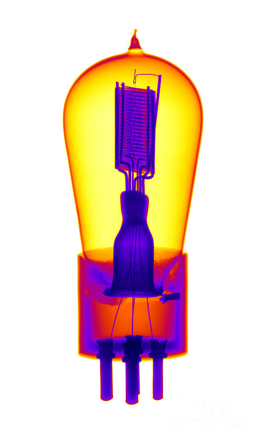 An X-ray Of Historic Audion Vacuum Tube Photograph by Ted Kinsman