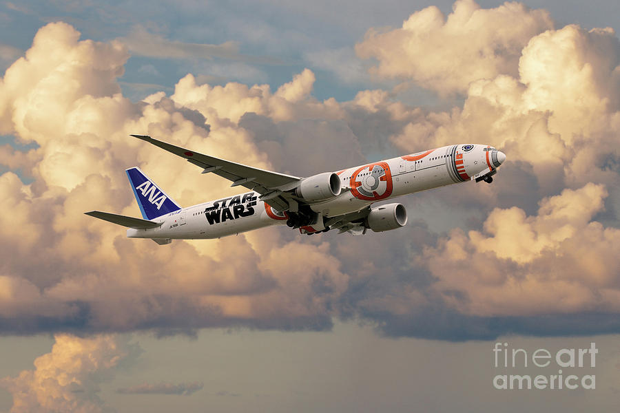 ANA Boeing 777 - Star Wars BB-8 Photograph by Airpower Art