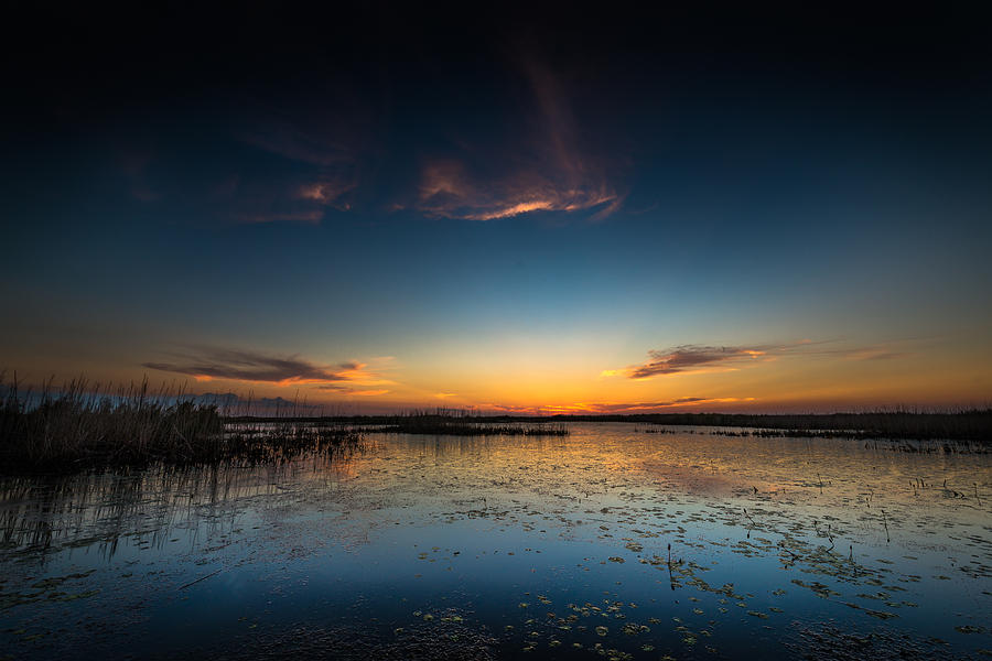 Sunset Photograph - Anahuac Sundown by Allen Biedrzycki