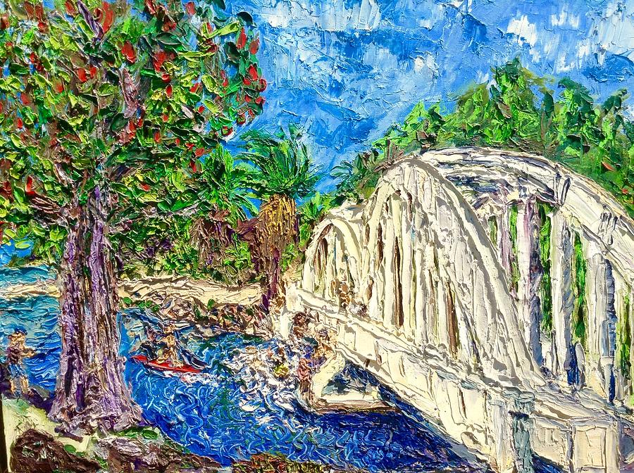 Anahulu Stream Bridge Painting by Jeffrey Scrivo