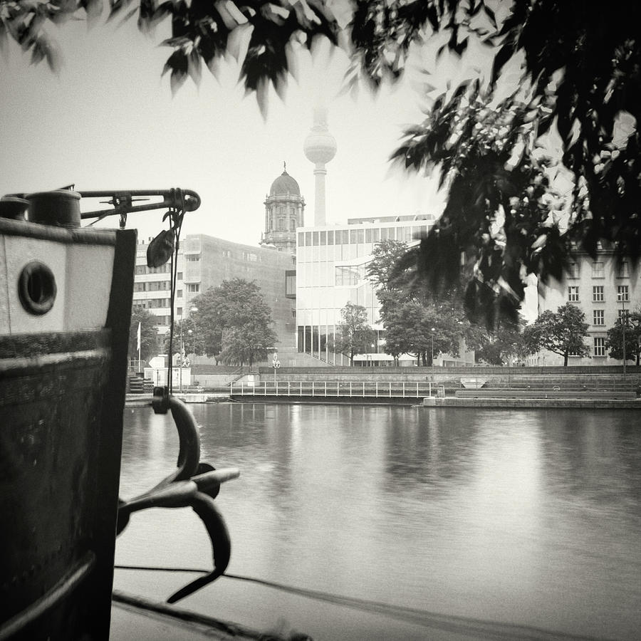 Berlin Photograph - Analog Black and White Photography - Berlin - Maerkisches Ufer by Alexander Voss