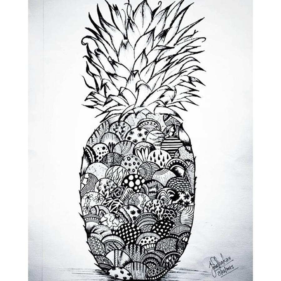 Doodle Photograph - Ananasa?? 😁🌼
#doodling #doodle by Neha Mulherkar