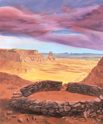 Anasazi Ruin Painting by Sandi Snead