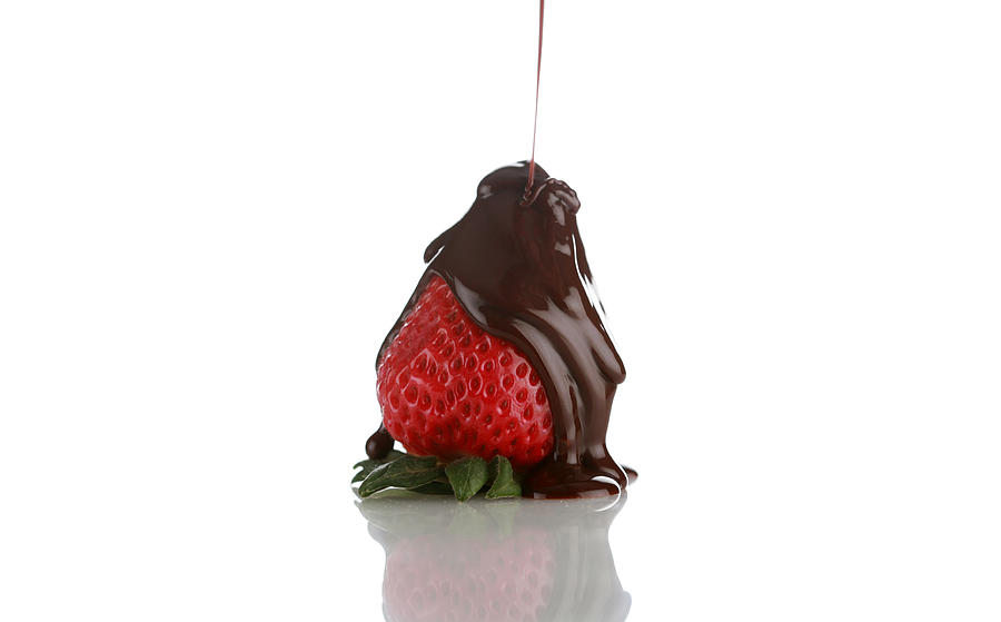 Candy Photograph - Anatomy of the Choclate Covered Strawberry by Mike Ledray