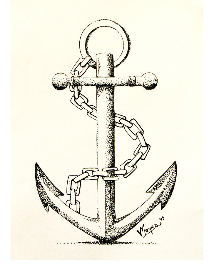 anchor drawings with banner