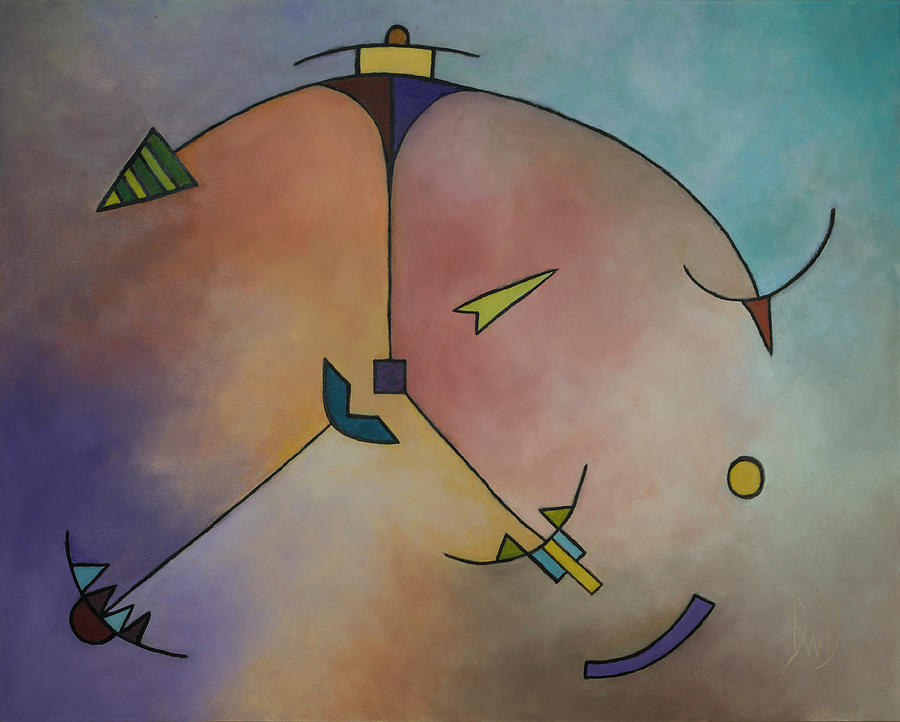 Geometric Abstracts Painting - Anchor Points 7 by David Douthat