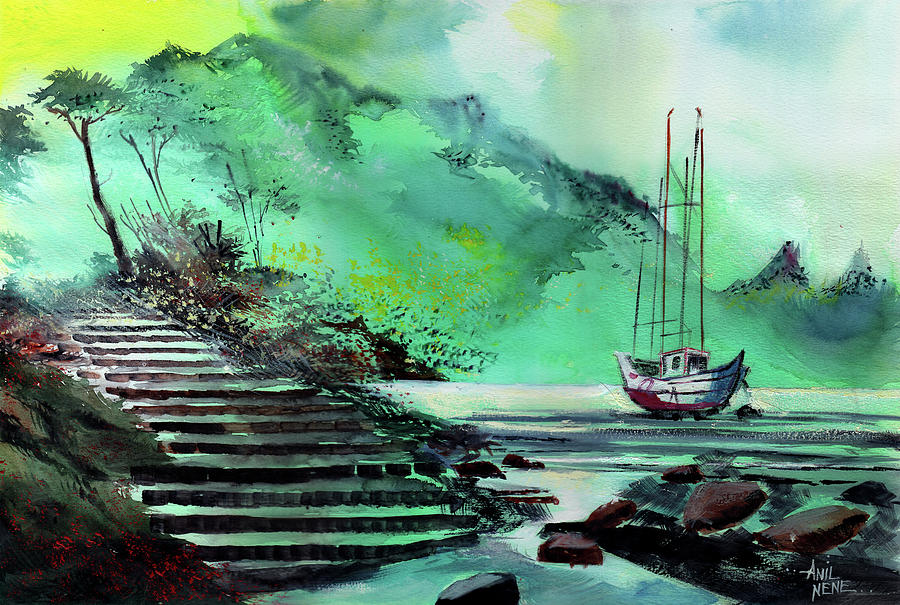 Anchored Painting by Anil Nene